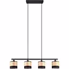 LED Hanglamp Trion Lazo - Metalen Zwarte 4-lichts E14 LED Hanglamp Trion Lazo - Metalen Zwarte 4-lichts E14
