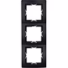 KOPP Paris HK05 3-gang cover frame matte black flush-mounted for LED KOPP Paris HK05 3-gang cover frame matte black flush-mounted for LED
