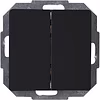 KOPP Paris HK05 2-button series switch matte black 10A KOPP Paris HK05 2-button series switch matte black 10A