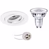 LED inbouwspot set 4W dimbaar GU10 4000K kantelbaar LED inbouwspot set 4W dimbaar GU10 4000K kantelbaar