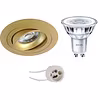 Dimbare LED inbouwspot 3W mat goud 2700K GU10 Dimbare LED inbouwspot 3W mat goud 2700K GU10