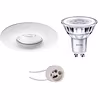 Dimmable 3W LED recessed spotlight set IP65 matte white 3000K 230lm GU10 Dimmable 3W LED recessed spotlight set IP65 matte white 3000K 230lm GU10
