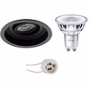 LED inbouwspot 3W dimbaar kantelbaar mat zwart GU10 2700K LED inbouwspot 3W dimbaar kantelbaar mat zwart GU10 2700K