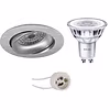 Philips GU10 LED Recessed Spotlight Tiltable 2700K Matte Silver