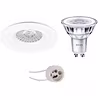 Dimmable 3W GU10 LED recessed spotlight 3000K matte white Dimmable 3W GU10 LED recessed spotlight 3000K matte white