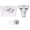 Dimbare kantelbare vierkante LED inbouwspot 3W GU10 trimless Dimbare kantelbare vierkante LED inbouwspot 3W GU10 trimless