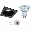 Vierkante dimbare GU10 LED inbouwspot 4000K 3,4W Vierkante dimbare GU10 LED inbouwspot 4000K 3,4W