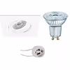 Dimbare LED inbouwspot GU10 4W 3000K kantelbaar Dimbare LED inbouwspot GU10 4W 3000K kantelbaar