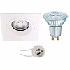 Dimmable GU10 LED recessed spotlight 4.5W 4000K 350 lm matte white