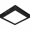 Square LED downlight 18W 1850lm 6400K surface-mounted matte black Square LED downlight 18W 1850lm 6400K surface-mounted matte black