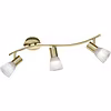 Trion Levino LED ceiling spotlight 3-light matte gold 3000K 1200lm