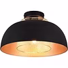 Trion Palmo LED ceiling lamp matte black Ø350 E27 Trion Palmo LED ceiling lamp matte black Ø350 E27