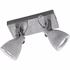 LED ceiling spotlight 2-light GU10 Trion Conry matte gray concrete look LED ceiling spotlight 2-light GU10 Trion Conry matte gray concrete look