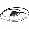 Trion Gilo LED plafondlamp Ø80cm mat zwart 50W 3000K