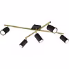 Trion Milona 5-light LED ceiling spotlight matte black/gold Ø77 cm Trion Milona 5-light LED ceiling spotlight matte black/gold Ø77 cm
