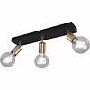 Trion Zuncka LED ceiling spotlight 3-light E27 matte black/gold Trion Zuncka LED ceiling spotlight 3-light E27 matte black/gold
