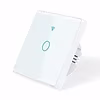 Smart WiFi Touch Lichtschakelaar Wit | 1-knop | Geen Nuldraad Nodig | Geharde glazen paneel | Alexa en Google Home | RF433 Ondersteuning