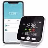 CO₂ Detector | WiFi Tuya Smart Life | CO₂‑ppm, Temp & RV | Spraak via Google Home & Alexa | USB 5 V voeding | Compact formaat | Wit