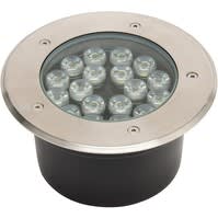 LED Grondspot - Inbouw Rond - 18W - IP67 - 4000K - Mat Chroom - RVS