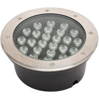 LED Grondspot - Inbouw Rond - 36W - IP67 - 4000K - Mat Chroom - RVS