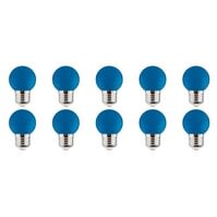 10x LED Lamp E27 Kozolux Romba Blue 1W