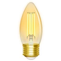 LED Lamp Filament Trion Globin E27 Fitting 6W 3000K Rookkleur Aluminium