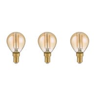 LED Lamp E14 Filament - Set van 3 - Warm Wit Amber