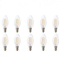 LED Lamp 10 Pack - E14 Filament Kaarslamp 2W