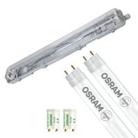 LED Waterproof Fluorescent Fixture - 60cm - Double - Warm White