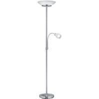 LED Vloerlamp Trion Germin - Rond Mat Nikkel & Aluminium
