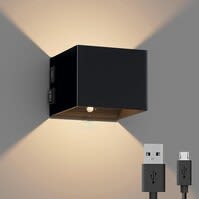 LED wandlamp | 7W | 2700K Warm | Bewegingssensor | Zwart LED wandlamp | 7W | 2700K Warm | Bewegingssensor | Zwart