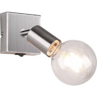 LED wandlamp | 10W | Mat nikkel | E27 | Schakelaar