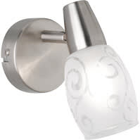 LED wandlamp | Max 28W | Mat nikkel | E14 | Aluminium