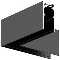 Hoekstuk Zwart voor 48V Magnetische Track Rails - Opbouwmontage