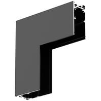 Hoekstuk Zwart voor 48V Magnetische Track Rails - Opbouw