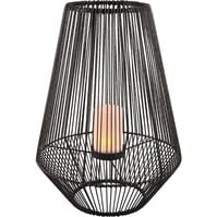 LED Table Lamp with Solar Energy - Trion Nero - Day and Night Sensor - Splashproof IP44 - Round - Gray - Plastic