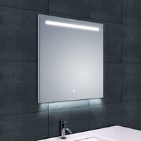 LED Spiegel 60x60cm | 6W | 3000–6400K | Dimbaar & Verwarming LED Spiegel 60x60cm | 6W | 3000–6400K | Dimbaar & Verwarming
