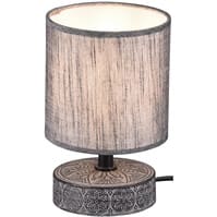 LED Tafellamp - Trion Maria - E14 Fitting - Rond - Mat Grijs - Keramiek LED Tafellamp - Trion Maria - E14 Fitting - Rond - Mat Grijs - Keramiek