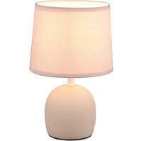 LED Tafellamp - Tafelverlichting - Trion Zikkom - E14 Fitting - Rond - Mat Crème - Keramiek