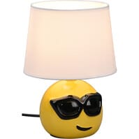 LED Table Lamp - Table Lighting - Trion Cooley - E14 Fitting - Round - Matte White - Ceramic