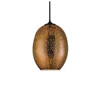 LED Hanglamp met Glas 3D Ovaal - Quanta Koper E27