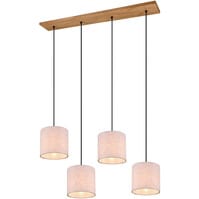 LED Hanglamp Trion Elmo - 4-lichts Antiek Nikkel Aluminium