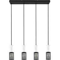 Metalen LED Hanglamp Zwart Wit - 4-Lichts LED Lamp