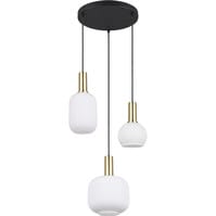 White Metal LED Pendant Lamp with Glass - Trion Pala