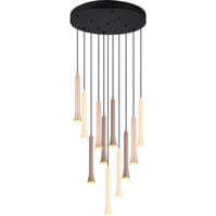 Dimbare Zwarte LED Hanglamp Trion Ato - 11x 3W LED