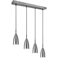 LED Hanglamp Farona - 4-lichts Mat Nikkel LED lamp