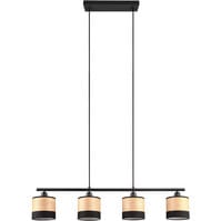 LED Hanglamp Trion Lazo - Metalen Zwarte 4-lichts E14