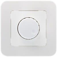 Built-in LED dimmer 1-300W 230V Push/Turn button White
