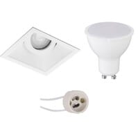 Dimbare 6W LED inbouwspot GU10 6400K kantelbaar 40° 390lm