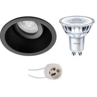 LED inbouwspot kantelbaar GU10 4,6W 4000K mat zwart/wit